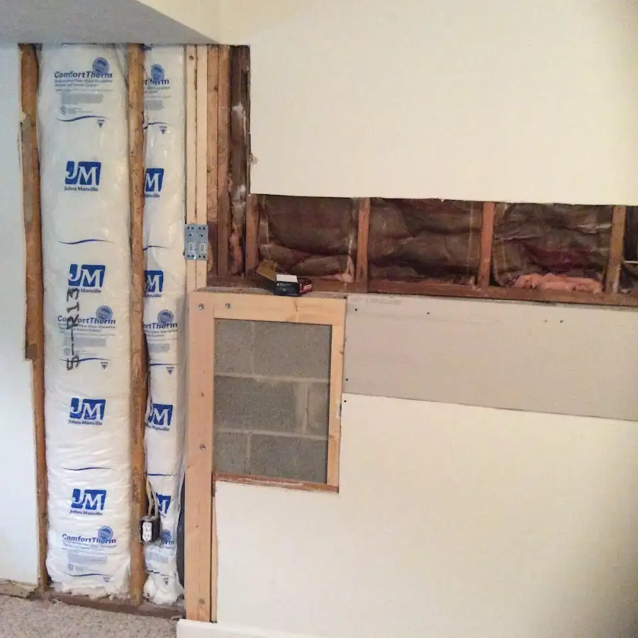 Wall insulation replacement during Structural Drying in Bellmawr
